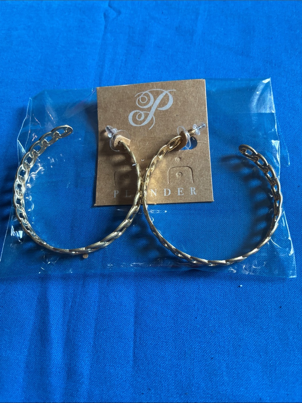 Plunder Twisted Gold Hoop Earrings